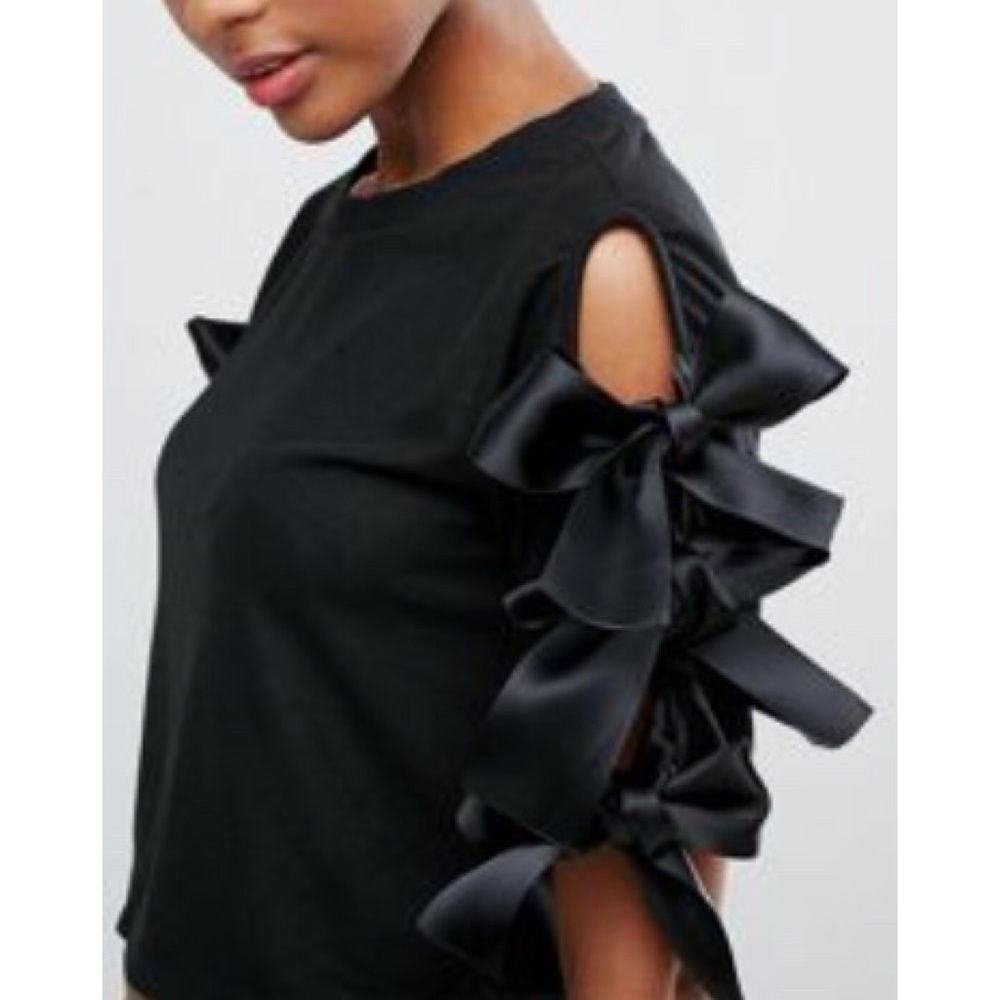 ASOS Ziztar Cinderella's Magic Ribbon Top w/ Bow - Picture 2 of 6